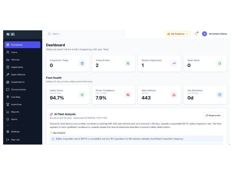NEXi Fleet Intelligence Dashboard