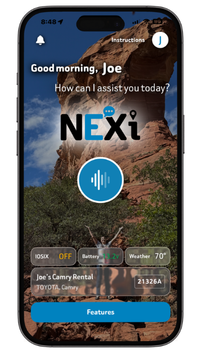 HeyNEXi home screen